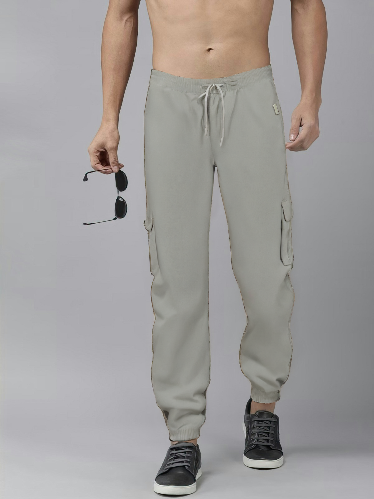 Cotton-Linen Blend Cargo Pants